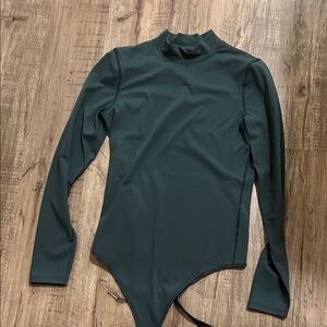Abercrombie & Fitch Dark Green Long Sleeve Swimsuit